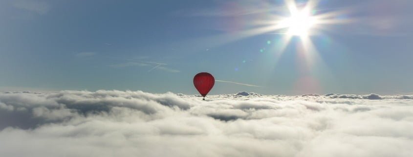 Flywithme.lt oro balionas virš debesų